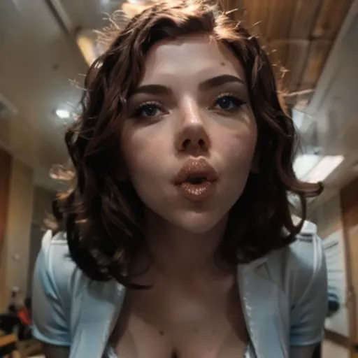 scarlett johansson big boobs hanging breasts in bra in abandoned russian school autumn rain clouds gray autumn selfie breasts