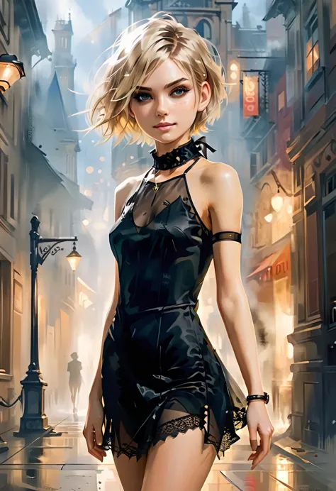 ((full body:1.4)).(rule of thirds:1.4), ((ultra realistic illustration:1.2)),athletic blonde woman, (short hair), tomboy, cute, ...