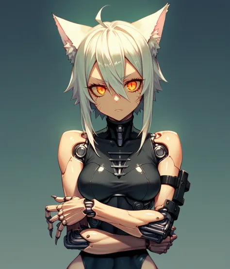 [(cute:0.2) ::0.3][anime|manga] 
score_8_up , cyborg cat girl