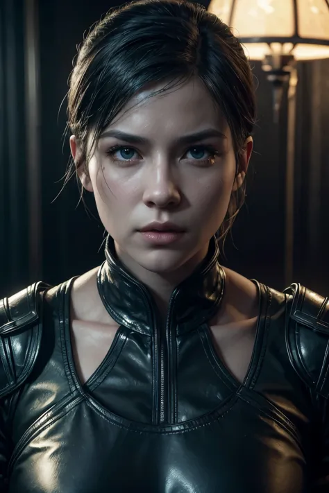 cinematic soft lighting illuminates an incredibly detailed, ultra-realistic close-up, mortal kombat 11, cassie cage do mortal ko...