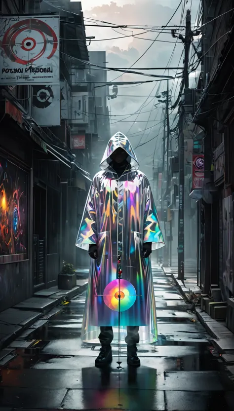 high and fine artwork, beauty assassin, wearing iridescent transparent hooded robe that makes him invisible, and has a poisonous...