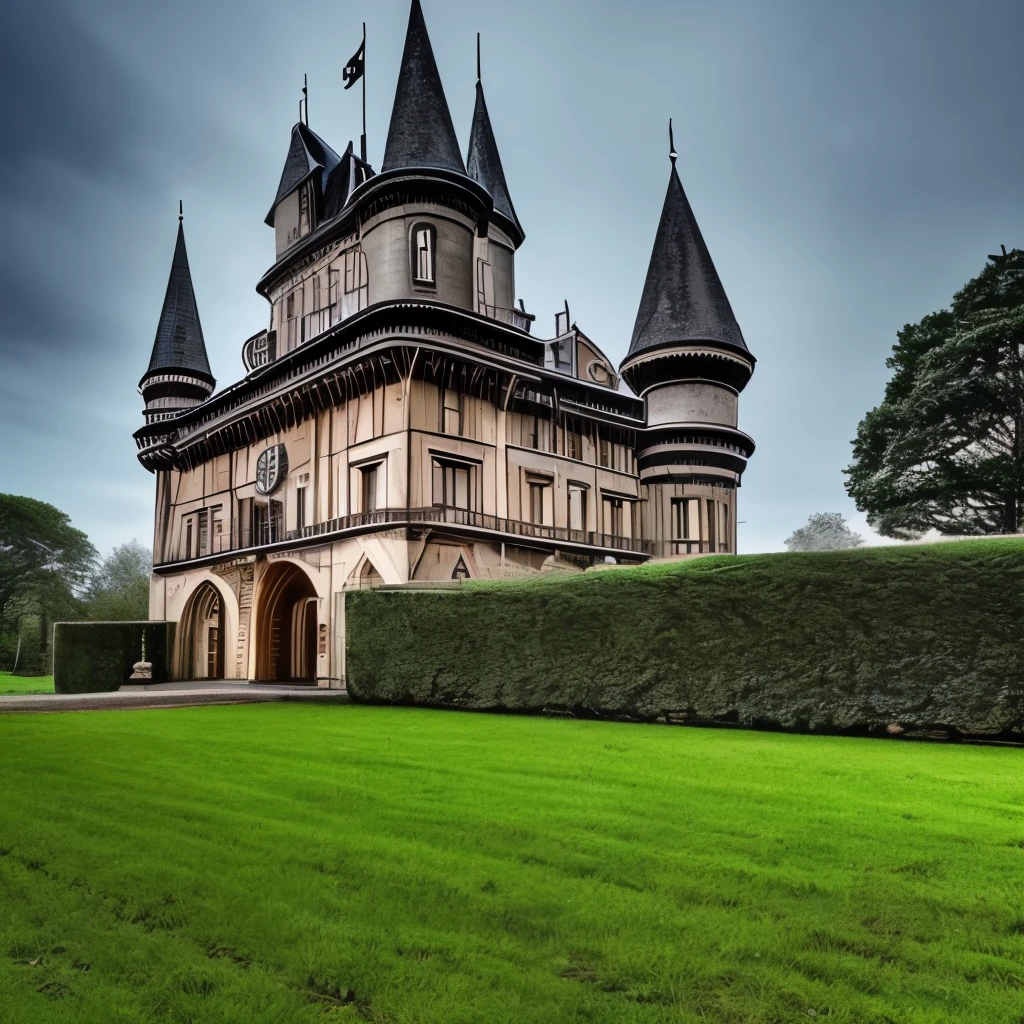 arafed castle with a clock tower on top of a hill, a photo by Joseph von Führich, instagram, art nouveau, beautiful castle, luxury castle, epic castle with tall spires, located in a castle, gothic castle, victorian castle, magical castle, abandoned castle, very far royal steampunk castle, gigantic castle, inside an epic gothic castle