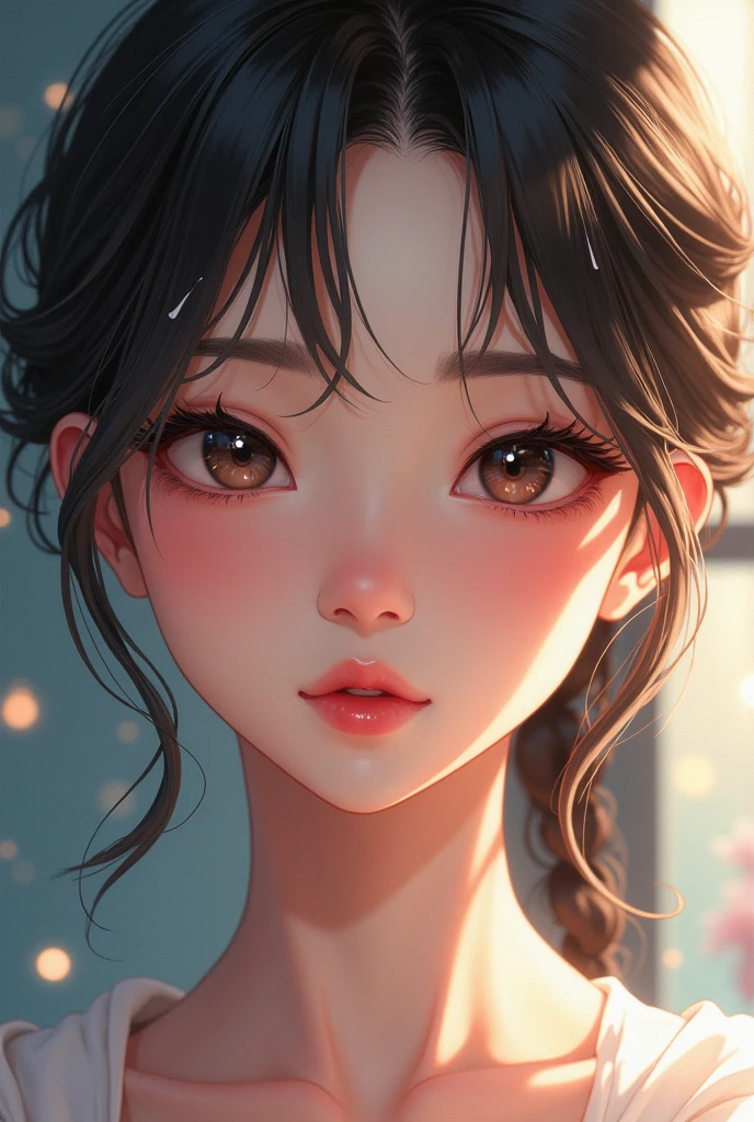 1girl, close up, detailed anime style portrait, realistic anime art style, Nico Robin, Marin Kitagawa Doujin Art, beautiful anime female portrait, anime realism style, painted in anime painter studio, high quality doujin art, Murata Renji and Art Jam, beautiful anime art style, hyperrealistic, detailed eyes, detailed nose, detailed lips, long eyelashes, (best quality, 4k, 8k, highres, masterpiece:1.2), ultra-detailed, (realistic, photorealistic, photo-realistic:1.37), HDR, UHD, studio lighting, ultra-fine painting, sharp focus, physically-based rendering, extreme detail description, professional, vivid colors, bokeh