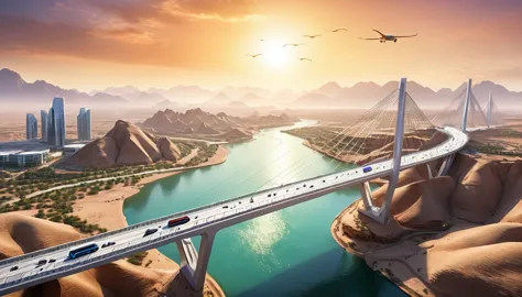 "design an eye-catching 8k youtube thumbnail for 'shen-chen bridge: china's 24 km engineering marvel | cutting-edge infrastructu...