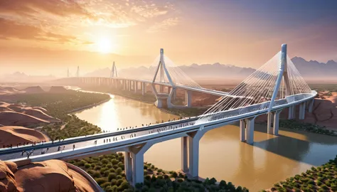 "design an eye-catching 8k youtube thumbnail for 'shen-chen bridge: china's 24 km engineering marvel | cutting-edge infrastructu...