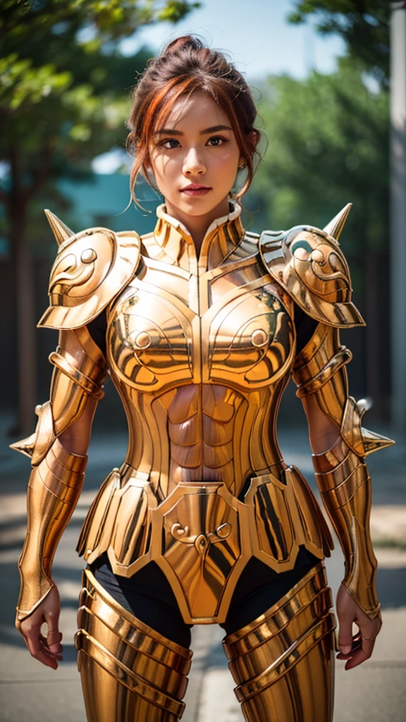 (((1woman)))  a hyper realistic ultra detailed photograph of a pretty japan woman full pose style photorealistic full pose style Milo at agreek ruins background, tattered Scorpio gold half shiny metal armor, short orange hair, blue eyes, dynamic pose, detailed symmetric beautiful hazel eyes, detailed gorgeous face, 30-megapixel, 4k, Canon EOS 5D Mark IV DSLR, 85mm lens, sharp focus, intricately detailed, long exposure time, f/8, ISO 100, shutter speed 1/125, diffuse back lighting, award winning photograph, facing camera, looking into camera, monovisions, perfect contrast, High sharpness, facial symmetry, depth of field, ultra-detailed photography, raytraced, global illumination, TanvirTamim, smooth, ultra high definition, 8k, unreal engine 5, ultra sharp focus, award-winning photograph, trending on artstation, realistick 8k