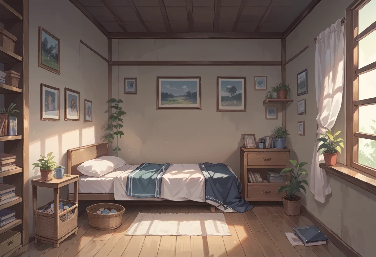 only background, room, anime style