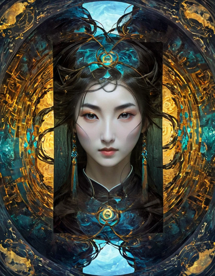 (assassin：1.37)，Three-dimensional space，Four-dimensional space，Interwoven Knot，Crossing，Chinese Tang Dynasty Beauty，classical，Dark，Prosperity，Dark，future，The End，The face in the kaleidoscope，Deformed，Electro-optic，Distorted face，world，时间平行的2个world，