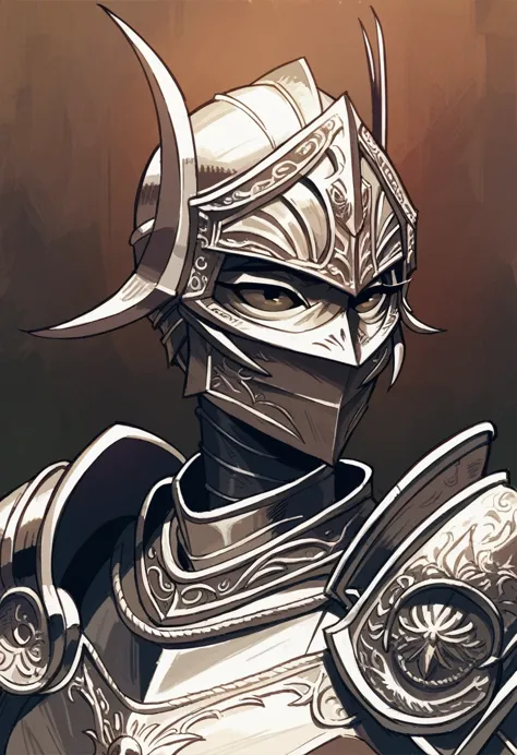 masterpiece, best quality, 1female, solo, 1 girl, face portrait, armor, full armor, helmet, knight