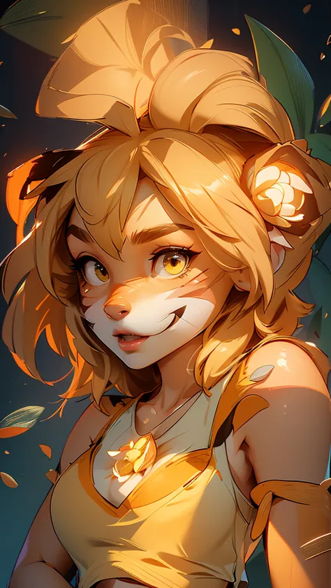 envision a 8k, highres, cinematic, beautiful close up face pinup of a cute sexy furry female anthro, with a slender petite body,...