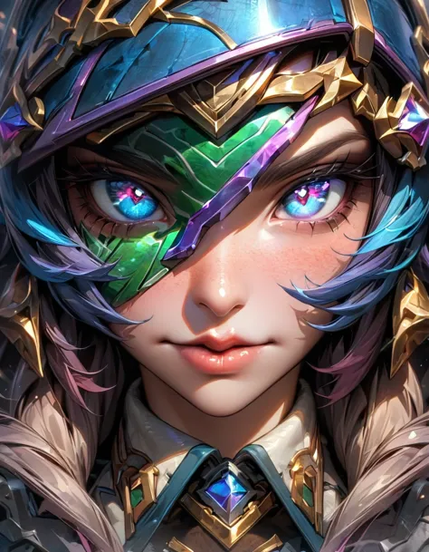 absurdres, highres, ultra detailed, hdr, master piece, 1girl, maeve, paladins, icon, face focus, nice hands