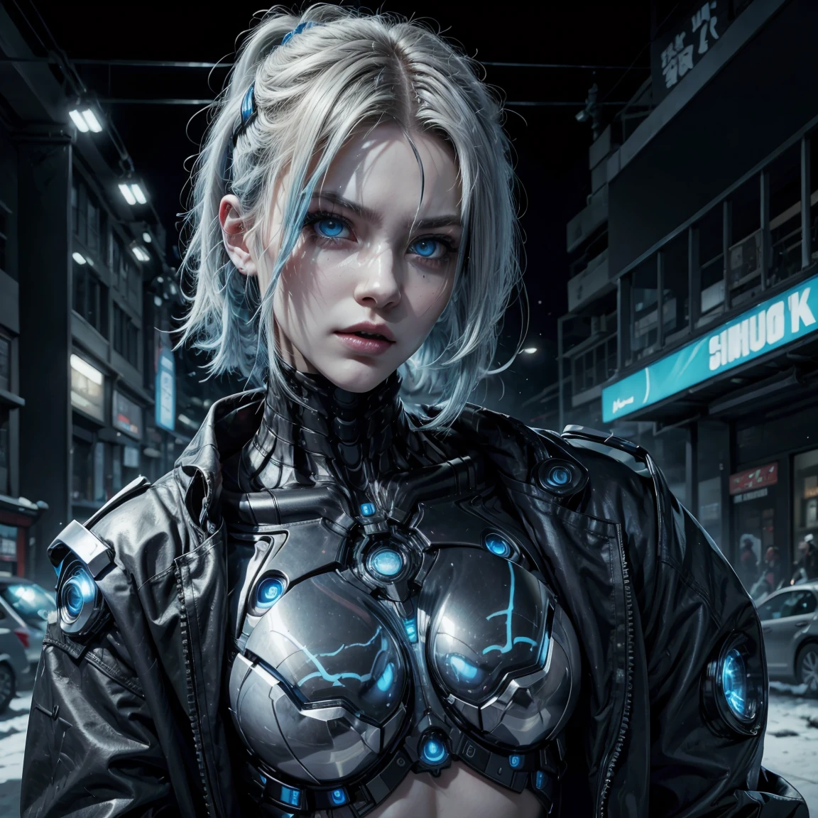 O Blue Eyes cyborg, Cyberpunk version,.