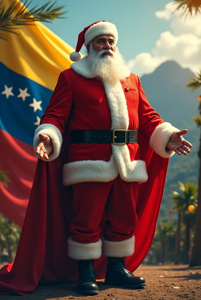 Nicolas Maduro dressed as Santa Claus