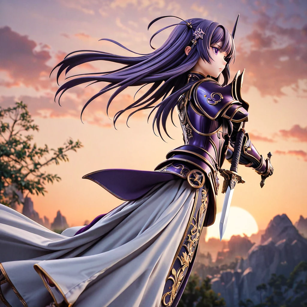 One girl,alone,anime,The whole body from head to toe、Classy girl,Armored,Holding a sword,anger,(embedded:Unaesthetic XLv13.Safety Tensor:1.2),(embedded:Negative XL_is.Safety Tensor:0.8),(masterpiece,Highest quality,Ultra_detailed,High resolution,Absurd:1),(masterpiece, Highest quality, Highest quality, beautifully、aesthetic),Ultra-detailed,Very delicate and beautiful,beautiful detailed face,澄んis顔,Best illustrations,extremely detailed eyes and face,wonderful,detailed and intricate,Best image quality, beautifully繊細な背景,beautiful detailed, Black-purple armor