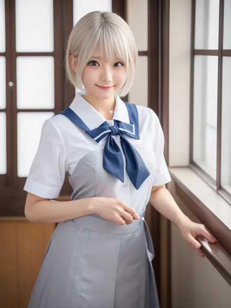 nsfw,correct human anatomy,a young beautiful japanese girl with short platinum silver hair,(足を開いてヴァギナを見せた:2.0),large clear eyes,...