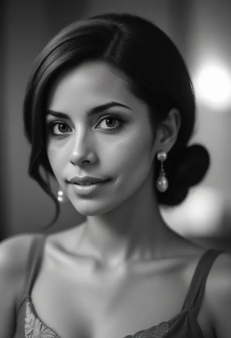 brazilian woman, (((photorealistic))), (((noir style))), (((vintage hollywood glamour))), antique aesthetic, {50mm lens}, [soft ...