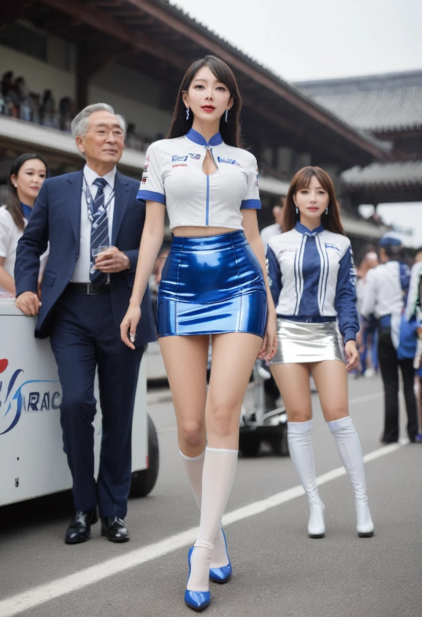 Realistic Rendering with Unreal Engine 5, Random Pause, （Behind the scenes of AV filming at the Motor Sどうやって venue：3.0）、（Old man ejaculates on woman、Bukkake：3.0）、Race Queen、With sponsor logo uniform Red ultra-high-leg uniform、Earrings、performance 、Perfectly beautiful, Well-proportioned face、（Love Me Tsubasa：1.8）、、（Two women having sex in cowgirl position：2.5）、(Blowjob with eyes closed, 、Hold your penis with both hands：3.0)、The penis is inserted into the vagina：2.5, 、（performance：1.5）、Beautiful Face, (Tall and slim model figure:1.8), （Big Breasts：1.9） ,(High heels：1.5） , Beautiful feet、(Tight-fitting car racing suit：1.0),（Thigh-length Race Queen boots：4.0)、Spread your legs、 , camera、（Behind the scenes of AV shoot：3.0）、（Surrounded by a lot of old people：3.0）、、Laughter、(Breastfeeding through clothes:1.1), Are standing、 line、(Browsing Caution:1.1),(masterpiece, 最high quality:1.3) (surreal:1.35) (Realistic:1.45) (Skin with attention to detail) high quality, Browsing Caution, (Multiple penises, Surrounded, Who:1.4) , Japanese, 24-years-old, Expressive eyes, Perfect Face, (lipstick:1.1) . (Black Hair), , BREAK Slender, Big Breasts, (Nipples:1.2) (perfect Nipples:1.2), ), Spread your legs, (、Old men line up around a woman：1.3、BREAK(, Earrings、(Racing Girls 1.7),feminine, With sponsor logo、Blue and white tight metallic mini skirt.。 :2.0), ((Luxury hotels have spaces for sex。:1.5), (Big breasted girl gets raped by several old men while fully clothed on her bed.:1.5), (Racing Girls&#39; she&#39;A proStitute Who SellS herSelf to old men..:1.4), (she haS gentle Sex:1.4), (This is a 20-year-old racing girl。。。。。。。。.、expensive, Slender model figure.:1.8), (She has a very slim body with Big Breasts and is attractive.:1.4), (Her outfit in Racing Girls iS aS feminine aS. : 1.5), (she haS her blonde hair tied to one Side :1.5), (feminine, With sponsor logo、 (Includes Sponsor Logo、The blue and white metallic highlights her waist and thighs..。 :1.8), ( (The old man puts the blanket