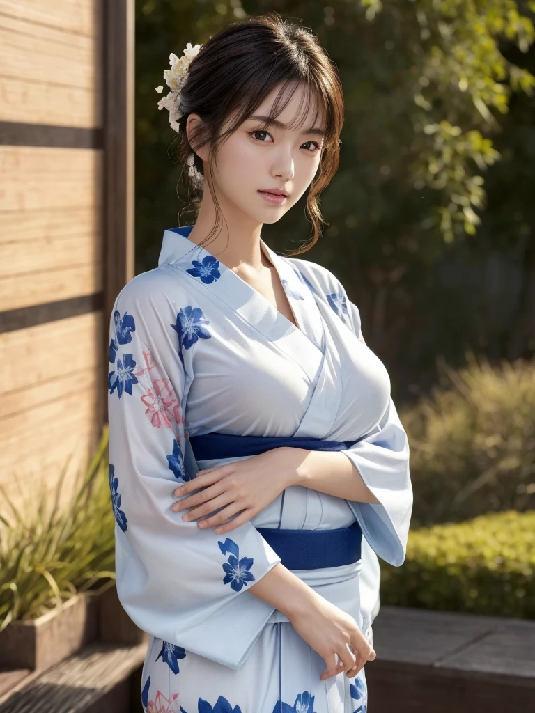 Scenery of the summer festival,Beautiful woman in a chic yukata,(Model shooting style),(masterpiece),(Highest品質:1.2),(Very detailed:1.2),(High resolution),(Photorealistic Stick),(RAW Photos),(Highest品質,8k,uhd,Highestの画質,masterpiece),(Sophisticated lighting:1.1), (Improving cinematic lighting quality:0.9),((Cowboy Shot)),Very detailedなアートジェム,Gravure photo,Near-blur,Backlight,Delicate Shadows,Lens flare,Sparkle Effect,Vignetting,Very beautiful face,(Detailed skin texture:1.3),(Beautiful portrait:1.2),A lovely and delicate face,1 beautiful young Japanese woman,Random Hairstyles,((Beautiful and soft breasts:1.2)),View here,front,((whole body)),Highest品質, masterpiece, 超High resolution, (Realistic:1.4), RAW Photos, Black Hair, Glowing Skin,Dramatic lighting,Beautiful woman,See-through yukata,Sweaty,Female Body,Arms that accentuate the chest,No underwear on,climax,Dynamic Angle,Looking at the audience,Facing each other,Captivating thighs,feet,Beautiful woman with slim abs :1.3,(The fullness of her breasts is emphasized through her yukata:1.3), Very detailedな顔, Beautiful Eyes,Highest品質, Face Focus, Soft Light, 超High resolution, (Realistic:1.4), (A shy smile:0.5), (Brown eyes, Light in your eyes), Beautiful face in every detail, (Remove underwear),(人間の肌の質感のHigh resolutionの詳細),View here, Highest, ((Bioanatomically correct))