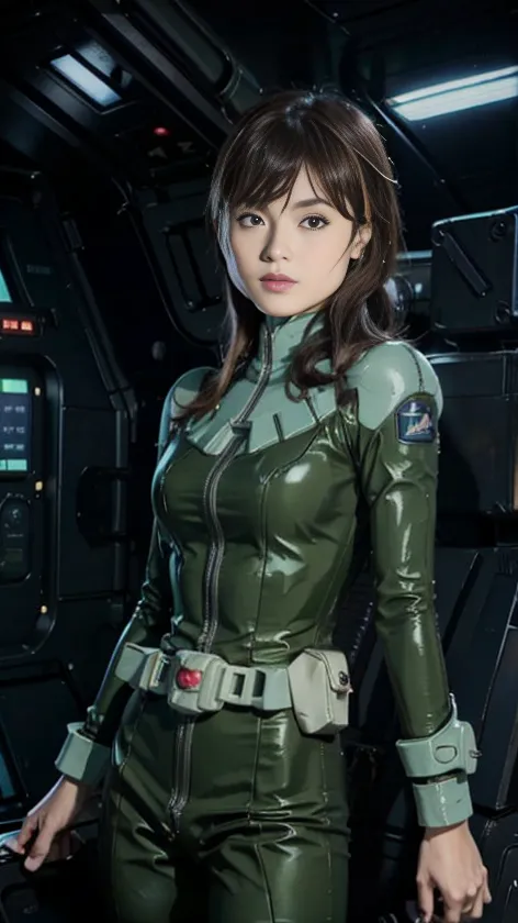 earth federation forces pilot、pilot suit、female、latex