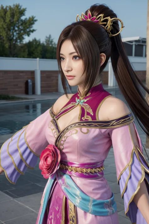 diao chan from dynasty warriors 8,超reality的な,hair ornaments,the perfect diao chan costume,twintail starpiece、sad face、depressed ...