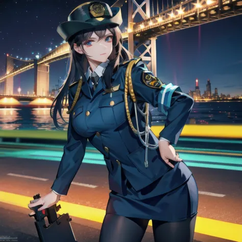 ultra-high resolution, ultra-high resolution, ultra-high resolution, ultra-high resolution, big breasts,female police officer,ba...