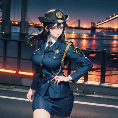 ultra-high resolution, ultra-high resolution, ultra-high resolution, ultra-high resolution, big breasts,female police officer,ba...