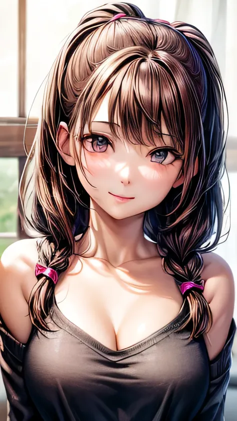 (masterpiece:1.3), (8k, photorealistic, raw photos, best image quality: 1.4), japanese schoolgirl、(random hairstyles:1.2)、cleava...