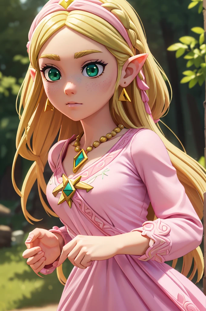 princess zelda, princess zelda, blonde hair, (green eyes:1.5), pointy ears, long hair, parted bangs,
destroy bead swimsuit, triforce, triforce earrings, v-shaped eyebrows, white cape, (pink dress:1.5),
destroy looking at viewer, full body,
destroy outdoors,
destroy (masterpiece:1.2), highest quality, high resolution, unity 8k wallpaper, (figure:0.8), (beautiful detailed eyes:1.6), highly detailed face, perfect lighting, highly detailed CG, (perfect hands, perfect anatomy),