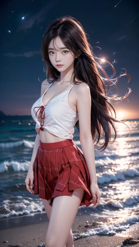 ulzzang-6500-v1.1, (raw photo: 1.2), (real photo), (real photo: 1.4), 1 girl、perfect anatomy、1、looking at the camera、medium leng...