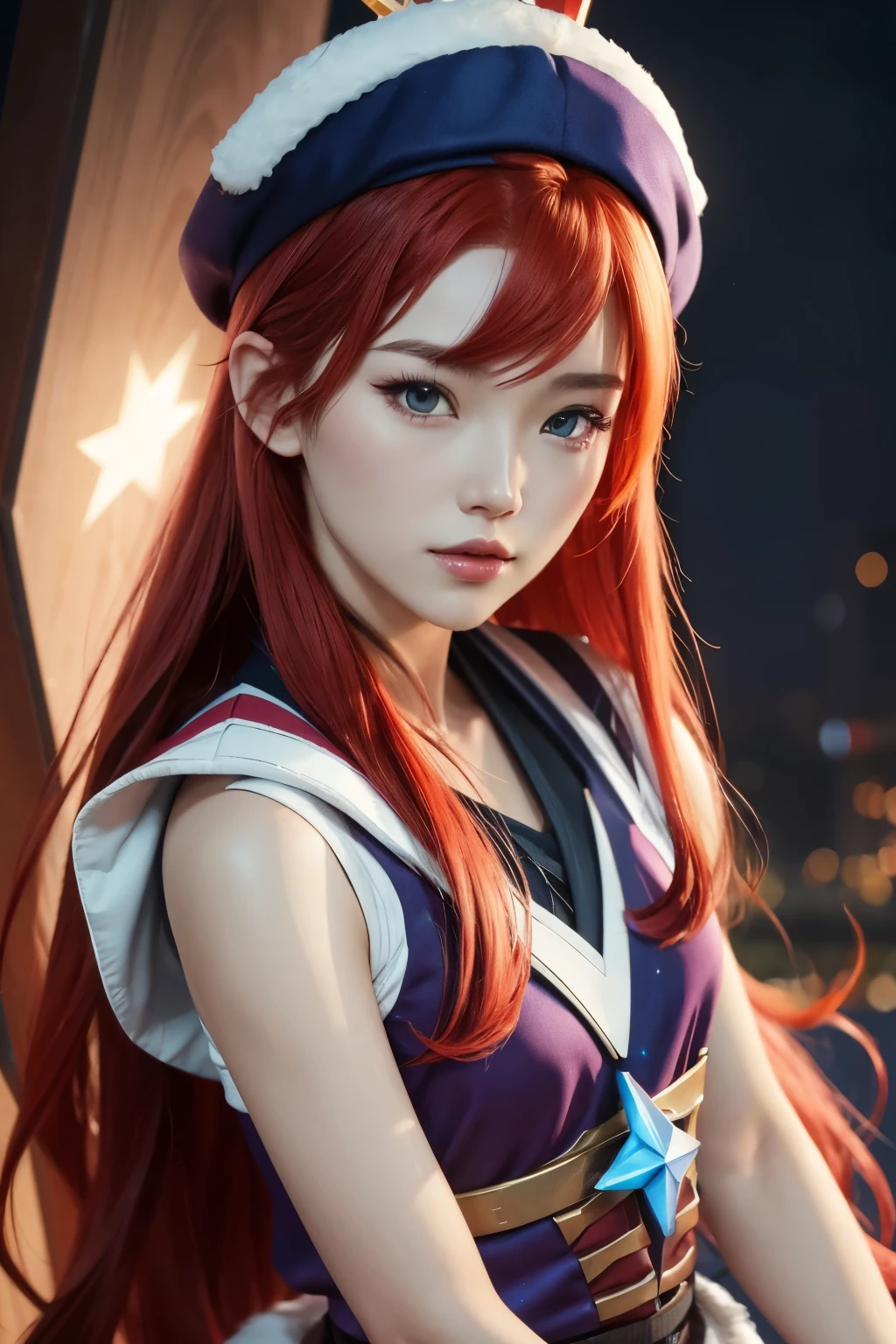 Aloy, redheadwear, Star Guardian-Kai&#39;sa , high resolution, perfectbody, super detaill, 8k, Overview, fully body, at a forest,