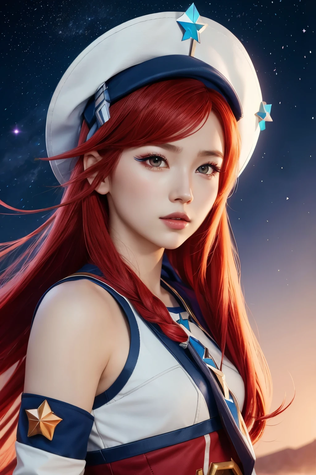 Aloy, redheadwear, Star Guardian-Kai&#39;sa , high resolution, perfectbody, super detaill, 8k, Overview, fully body, at a forest,