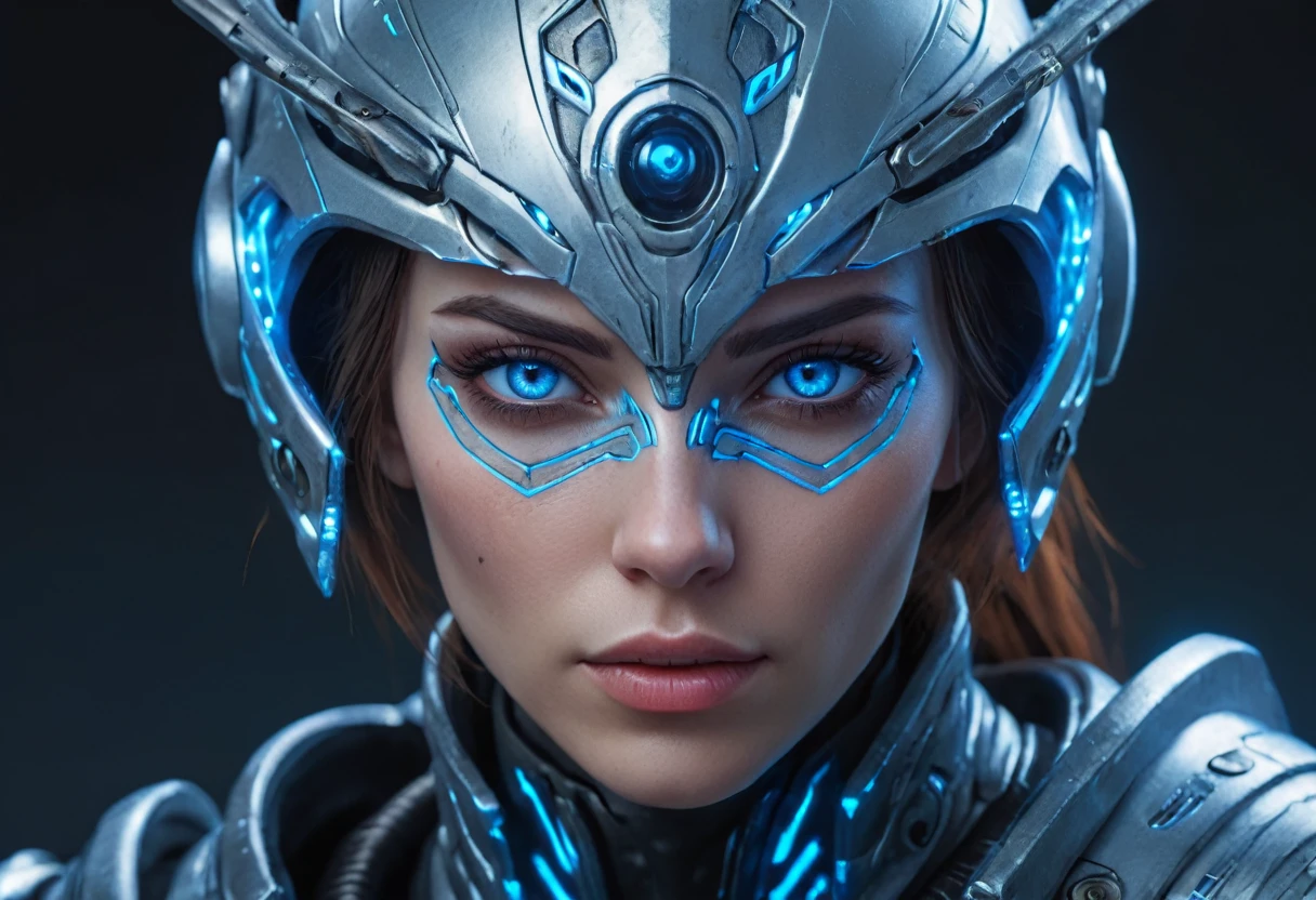 FACE WOMAN powerful armor, sharp look,
Frost, Calls, perfect details, (Best Quality, 4k,
High resolution, masterpiece:1.2), ultra detailed,
realist:
1.37, HDR, studio lighting, vivid colors, (cyberpunk,
Futuristic) style, lcy Blue Color Scheme, dynamic
lighting. MOD ULTRA FACE 8k laser eyes