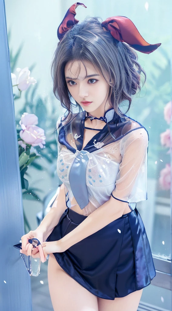 3，(((beautiful girl, beautiful girl，Deep V bare chest，，cleavage cutout，open cloths，Pure and sexy，cheongsam，(See-through clothing:1.5)，(Tight clothing:1.5)，((Depressed look:1.2)), bailing light element, bailing particles, Damaged clothes，from below，pointy breasts，(Unruly hair:1.3)，torpedo breasts)))，curvy , Digital, very detailed, fine, Perfect dynamic composition, Charming pose，Sexy body，masterpiece, best quality, high resolution, 8k, HDR, raytracing, detailed shadows, (hyperdetailed:1.5)，3