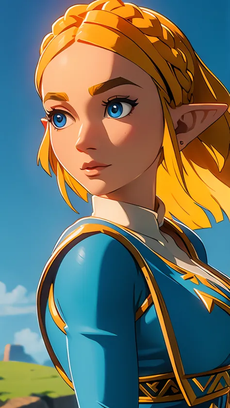 zelda showing her breasts