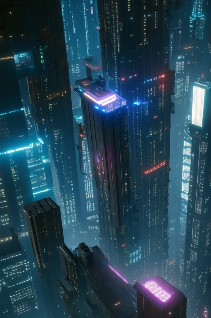 give me a futuristic walled city with several leds, the city has giant walls surrounding it. cyberpunk style. seen from top