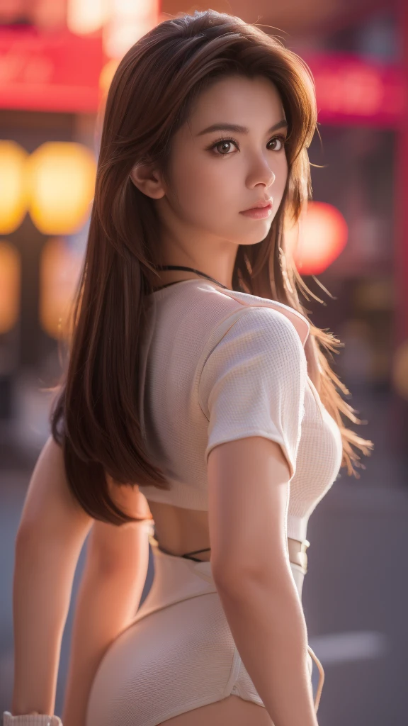 (((1woman)))  a hyper realistic ultra detailed photograph of a pretty japan woman full pose style photorealistic full pose style at city background, brown hair, brown eyes, detailed symmetric beautiful hazel eyes, detailed gorgeous face, 30-megapixel, 4k, Canon EOS 5D Mark IV DSLR, 85mm lens, sharp focus, intricately detailed, long exposure time, f/8, ISO 100, shutter speed 1/125, diffuse back lighting, award winning photograph, facing camera, looking into camera, monovisions, perfect contrast, High sharpness, facial symmetry, depth of field, ultra-detailed photography, raytraced, global illumination, TanvirTamim, smooth, ultra high definition, 8k, unreal engine 5, ultra sharp focus, award-winning photograph, trending on artstation, realistick 8k