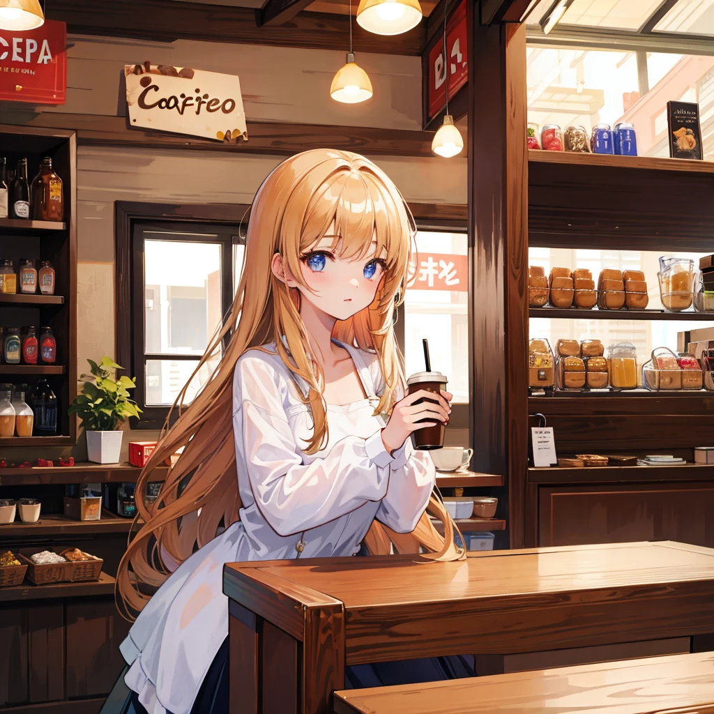 (masterpiece, best quality:1.2), 1girl, solo,perfect face,cute girl, long hair, detailed background, coffee shop,
Ultra Wide Angle, coffee ☕,