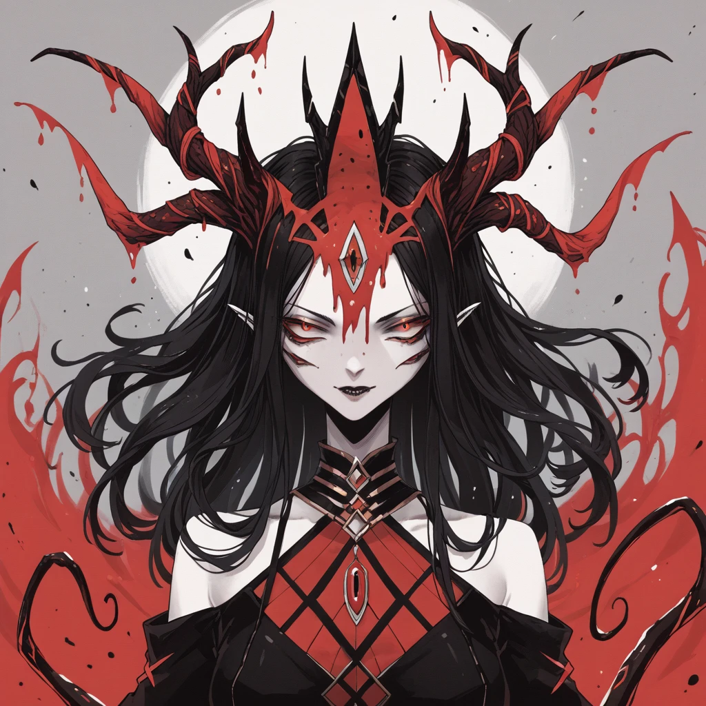 score_9, score_8_up, score_7_up, score_6_up, psydemon, rating_safe, Oracle  with primary white color palette with black and red