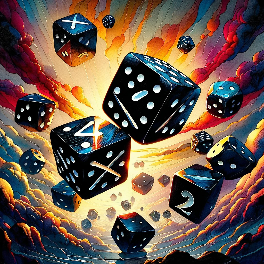 Antique Black Dice, Dynamic flight around the Earth, Double exposure photography, Watercolor by Greg Rutkowski, Hyperrealism, Ultra-detailed, Gloomy atmosphere, dramatic, 32K resolution, Trending on Art Station, Sharp focus, Studio Photo, Complex details, Very detailed.  rendering in the unreal engine, Acrylic textures for added depth, Grunge aesthetic filled letters, Ultra HD, Bright colors, Attention to detail, UHD Pen and Ink, Perfect composition, Complex, high quality, masterpiece. 最high quality,, Super Detail