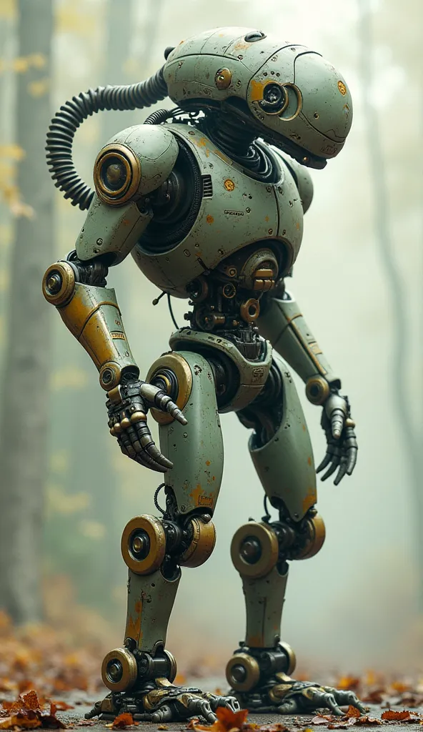 Design a (((Lovecraft style robotic))), featuring a futuristic and (((mechanical))) aesthetic with a focus on humanoid shapes and forms. The design should incorporate plenty of (((gears and mechanisms))) and a whimsically modern color palette, evoking a sense of both functionalism and fantasy.