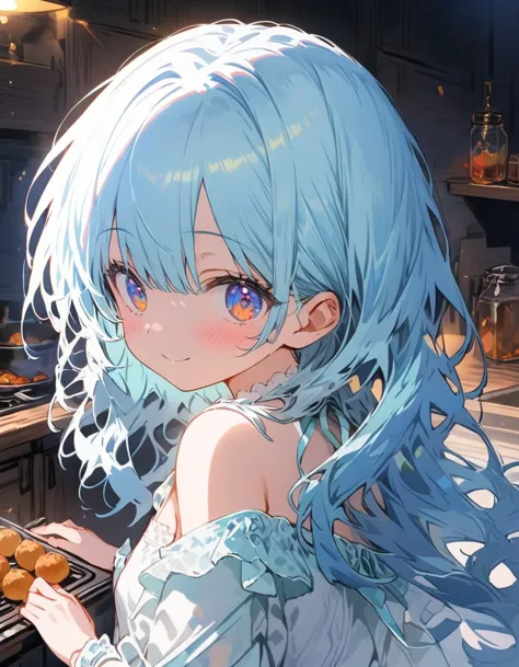 masterpiece, best quality, extremely detailed, (illustration, official art: 1.1), 1 girl, ((((light blue hair)))), (((light blue...