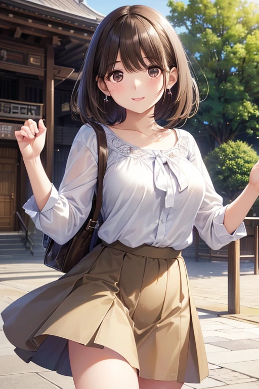 anegasaki nene、Shiny brown hair, short hair, (Beautiful brown eyes、Sparkling eyes, Fine grain)、smile、Ultra-detailed eyes、Highly detailed face, Highly detailed eyes,Cowboy Shot、



(masterpiece, Highest quality:1.1), (Highest quality:1.2), One girl, Ueno Park, blouse, skirt, summer, Cowboy Shot, Shoot from the front