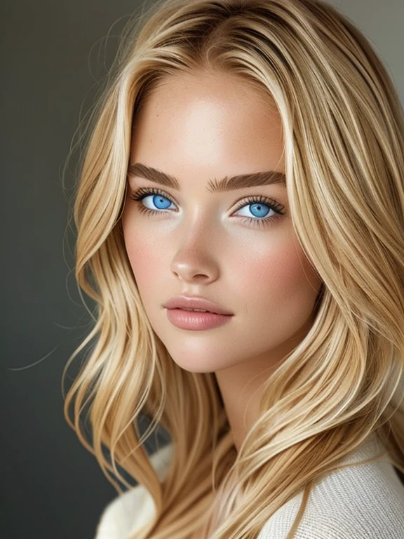 (Medium Close-up):1.6), Highest quality, masterpiece, Ultra-high resolution, (Realistic:1.4), RAW Photos, One person, Blonde, blue eyes, Beautiful eyes and face,(masterpiece, Highest quality:1.2), One person, 