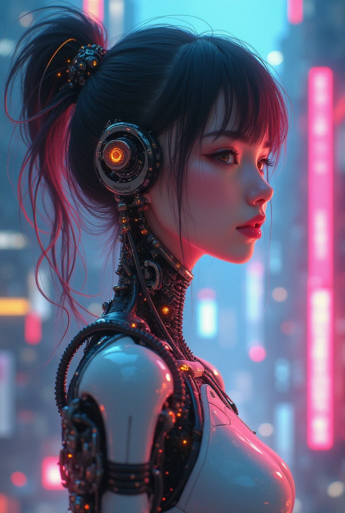 anime girl .., linda chica cyborg robot, cybernetic parts, mechanical, neon lights cables, cyberpunk anime digital art, chica robot anime ciberpunk mech, female perfect android girl, anime ciberpunk, portrait anime girl space cadet, cyberpunk dreamy girl, digital cyberpunk - anime art, girl with mecha cybernetic armor, cyberpunk beautiful girl