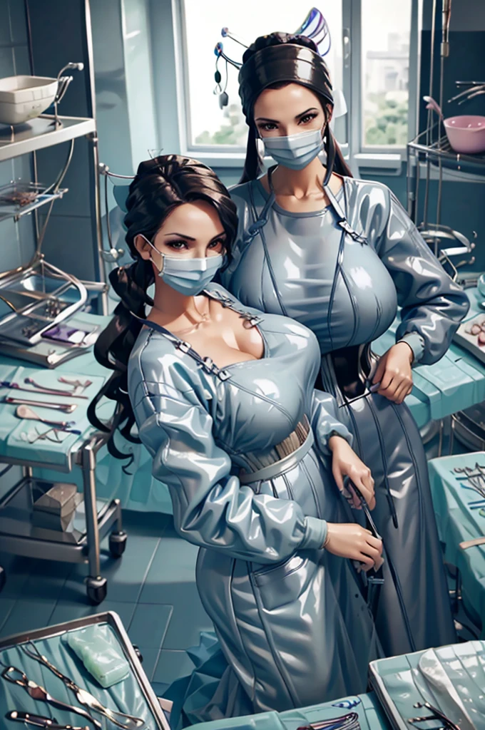 nurse uniform,hospital, latex nurse suit,nurses,busty,elbow gloves,labcoat,black hair woman,pink eyes , gigantic ,medical instruments,asian nurse,two nurses,speculum,examination room,oversize ,big ass ,strap on, lay on table ,legs spreaded,giving birth,gyno chair , dentist,Milf,latex,purple uniform,oversize breasts,diaper