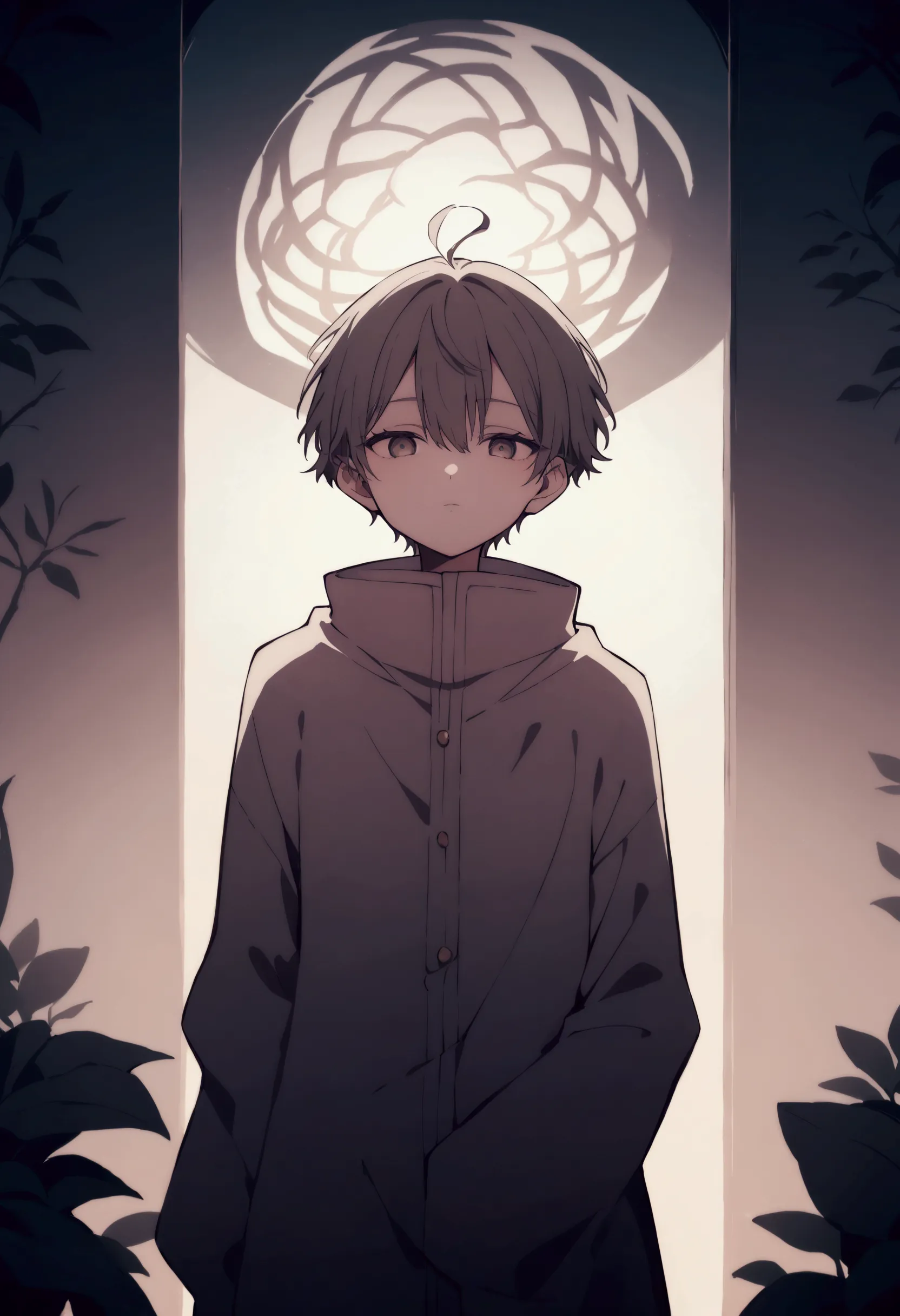 create an image of a male vtuber character who is introspective, sensitive, creative, and philosophical. the character should ha...