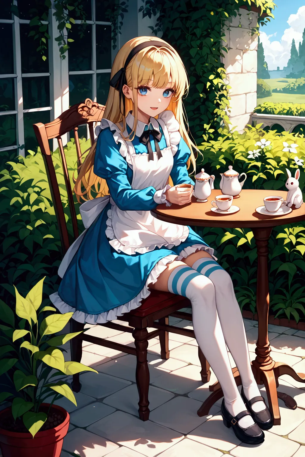 score_9, score_8_up, score_7_up, rating safe, (masterpiece:1.2), (best quality:1.2), 1girl, alice (\alice in wonderland\), solo,...