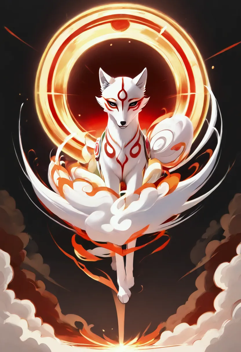 the very beautiful goddess amaterasu, whole body