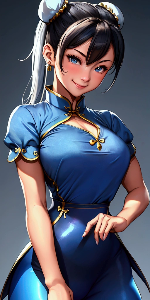 ((Chun-Li,ponytail,blue Leggings:1.3)),upper body, Looking at the audience,Slim and sexy figure, the best quality, (8k), (4K),(masterpiece), (the best quality), Extremely detailed, Game CG, Ultra Detailed, illustration, Beautiful Body,Beautiful nose, Perfect Eye, Perfect Face , 1 girl, 30 years,Fair Finger,Fair body, Fair Nose,Fair character design, perfect Eye, perfect Face,expressive Eye,Perfect balance,(Focus on her Face),(Smile:0.3), official art,Extremely detailed CG Unity 8K wallpaper, rich and colourful, (masterpiece:1.0),(the best_quality:1.0), Ultra-high resolution,4K,Ultra Detailed, photography, 8k, HDR, high resolution, (Fair,Big goals_Chest:1.4), (blue china dress,smile,pretty face,Clear image:1.3),((青い炎のようなオーラを身にまとう,The background is Chinatown:1.3))