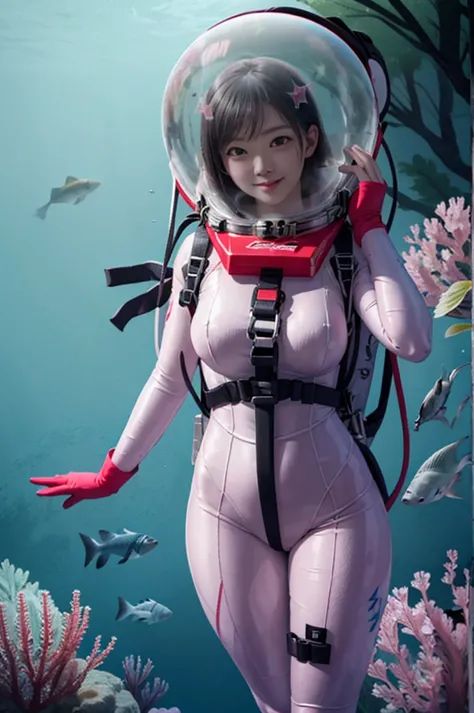 black hair, red eyes, eva helm,t, space helmet tongue out, drooling,1girl, short hair, solo, looking at viewer, reaching, dapple...